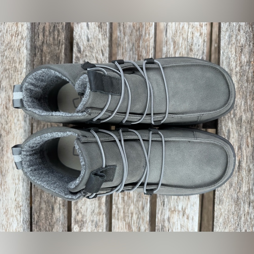 Hey Dude Eloise Recycled Leather Boots | Size 9 | Never Worn | Gray Cozy Lined
